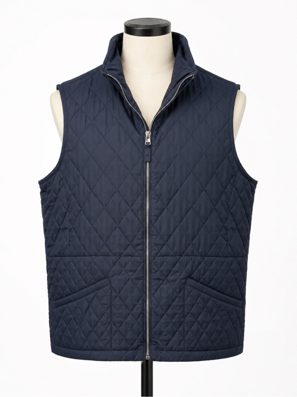Talbots Women's Navy Quilted Sleeveless Vest - size X (xl/1x)